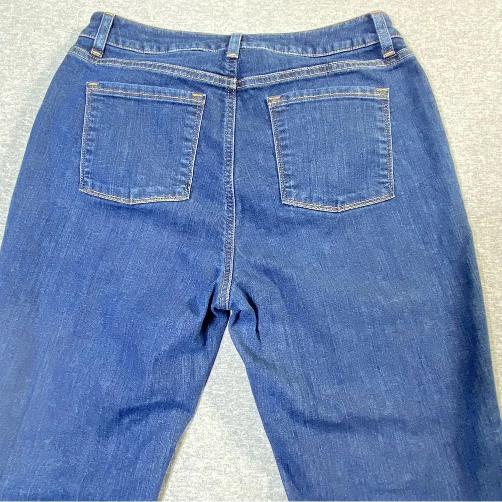 L.L. Bean Jeans Women's 12 Blue Classic Fit Straight Leg Hi Rise Preppy Denim - Picture 7 of 14